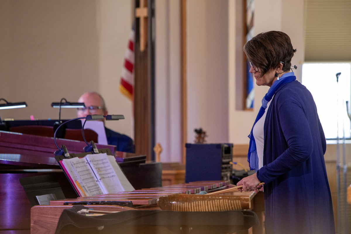 Maria on Marimba