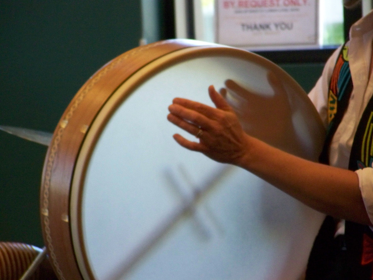 Maria with Bodhran